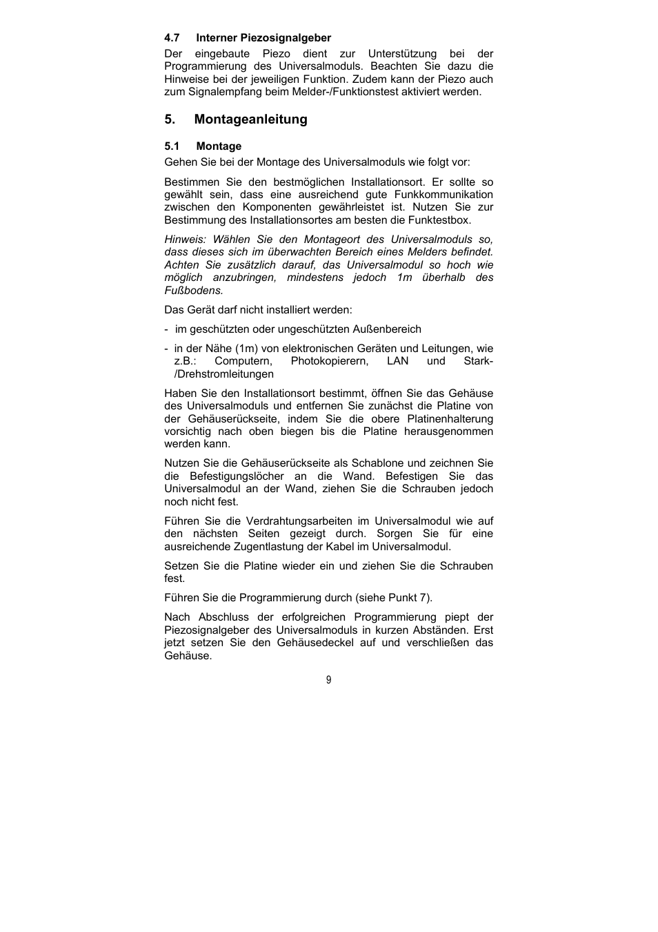 ABUS FU8211 Secvest 2WAY Wireless Universal Module User Manual | Page 9 / 220