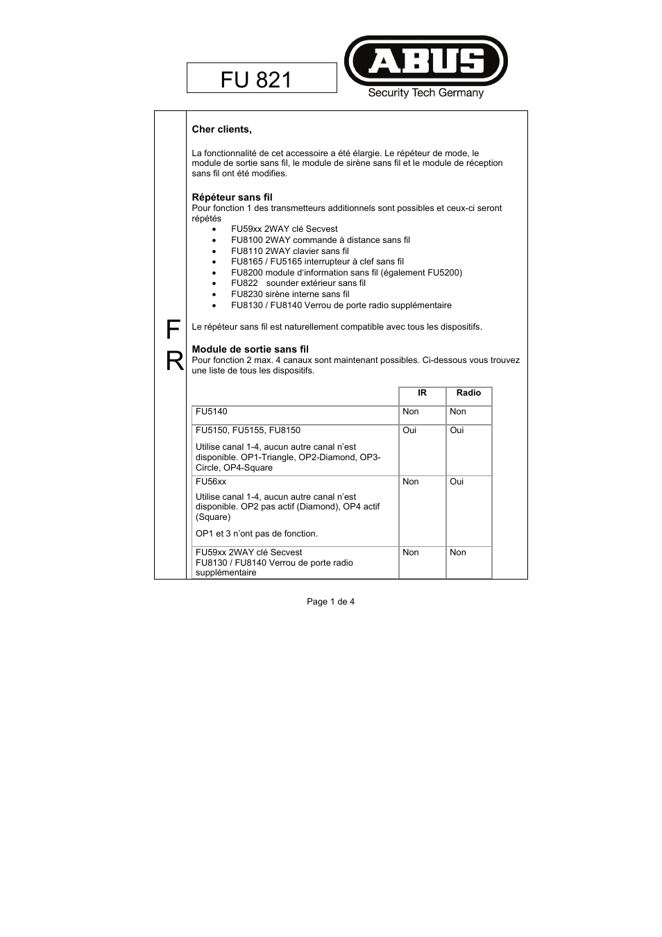 Fu 8211 | ABUS FU8211 Secvest 2WAY Wireless Universal Module User Manual | Page 92 / 220