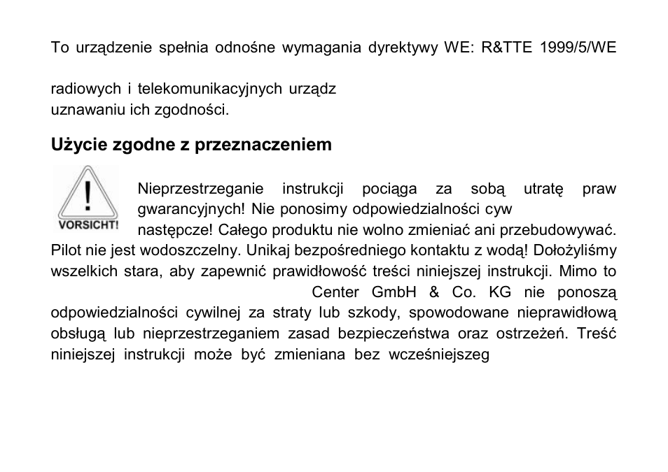 Użycie zgodne z przeznaczeniem | ABUS FUBE50010 Secvest Wireless Remote Control User Manual | Page 43 / 60