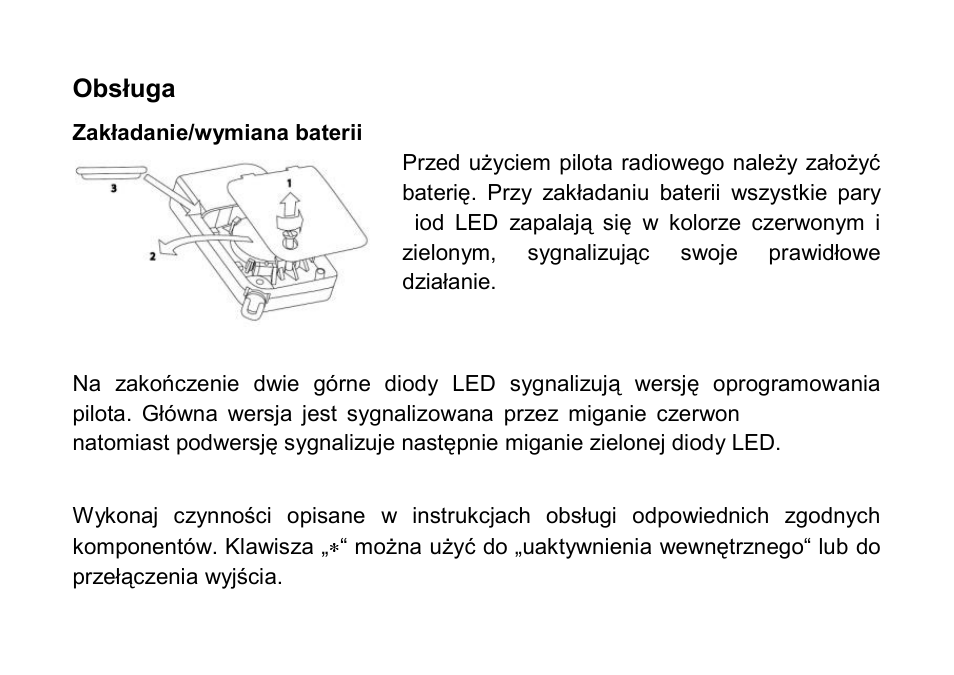 Obsługa | ABUS FUBE50010 Secvest Wireless Remote Control User Manual | Page 47 / 60