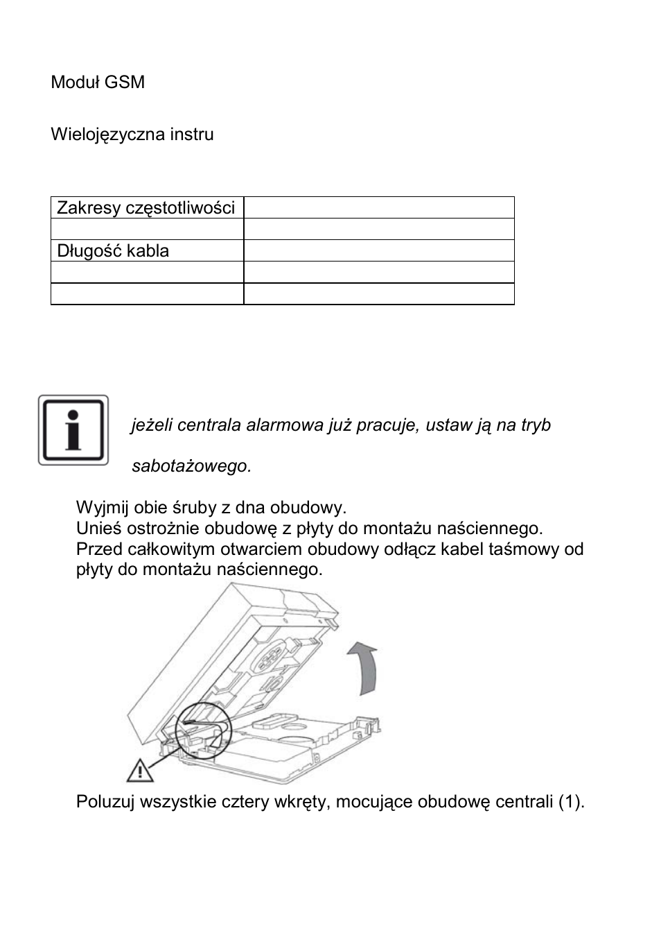 Instalacja | ABUS FU8010-V2 GSM module User Manual | Page 33 / 36