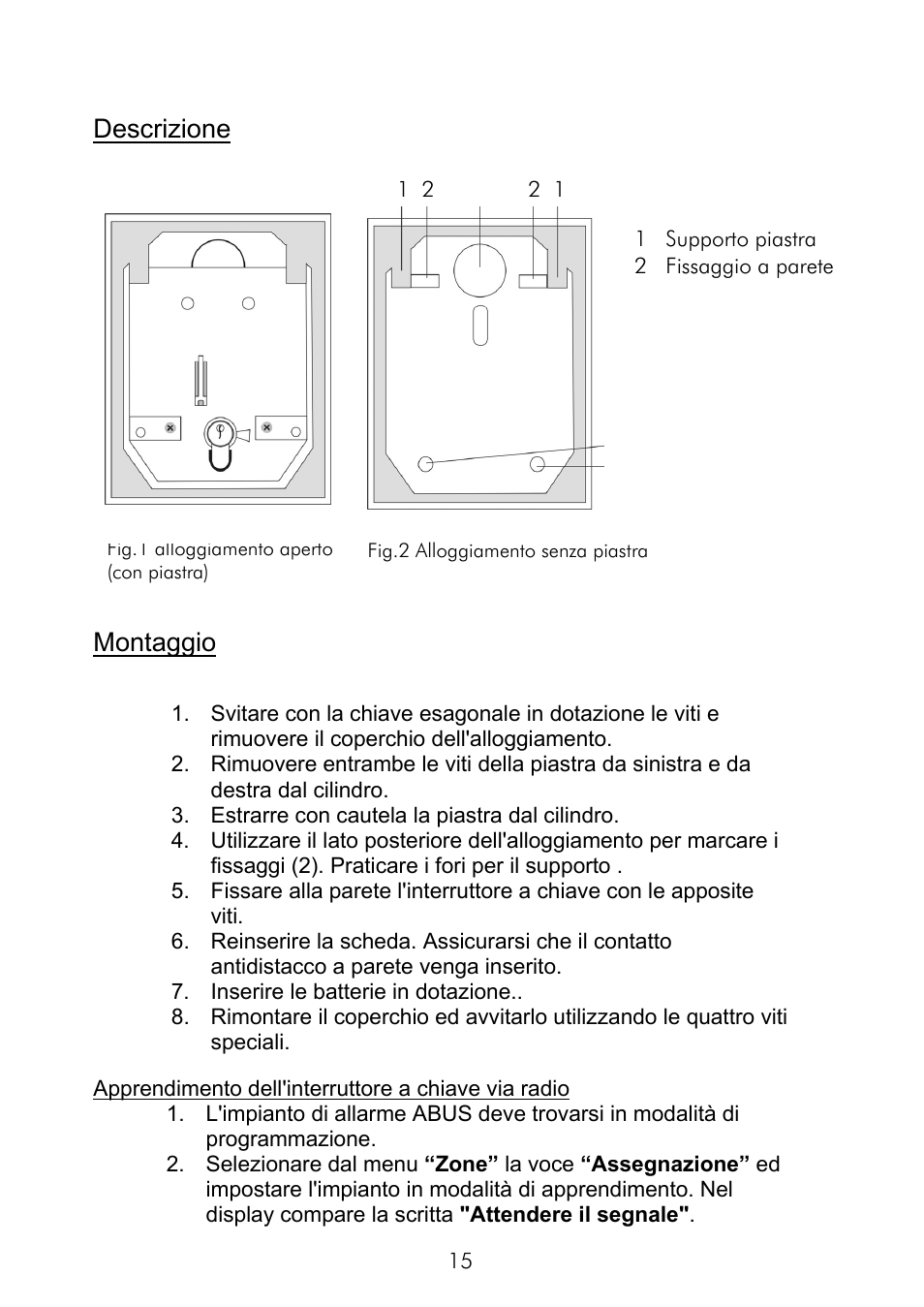 ABUS FU9075 Privest Wireless Key Switch User Manual | Page 15 / 24