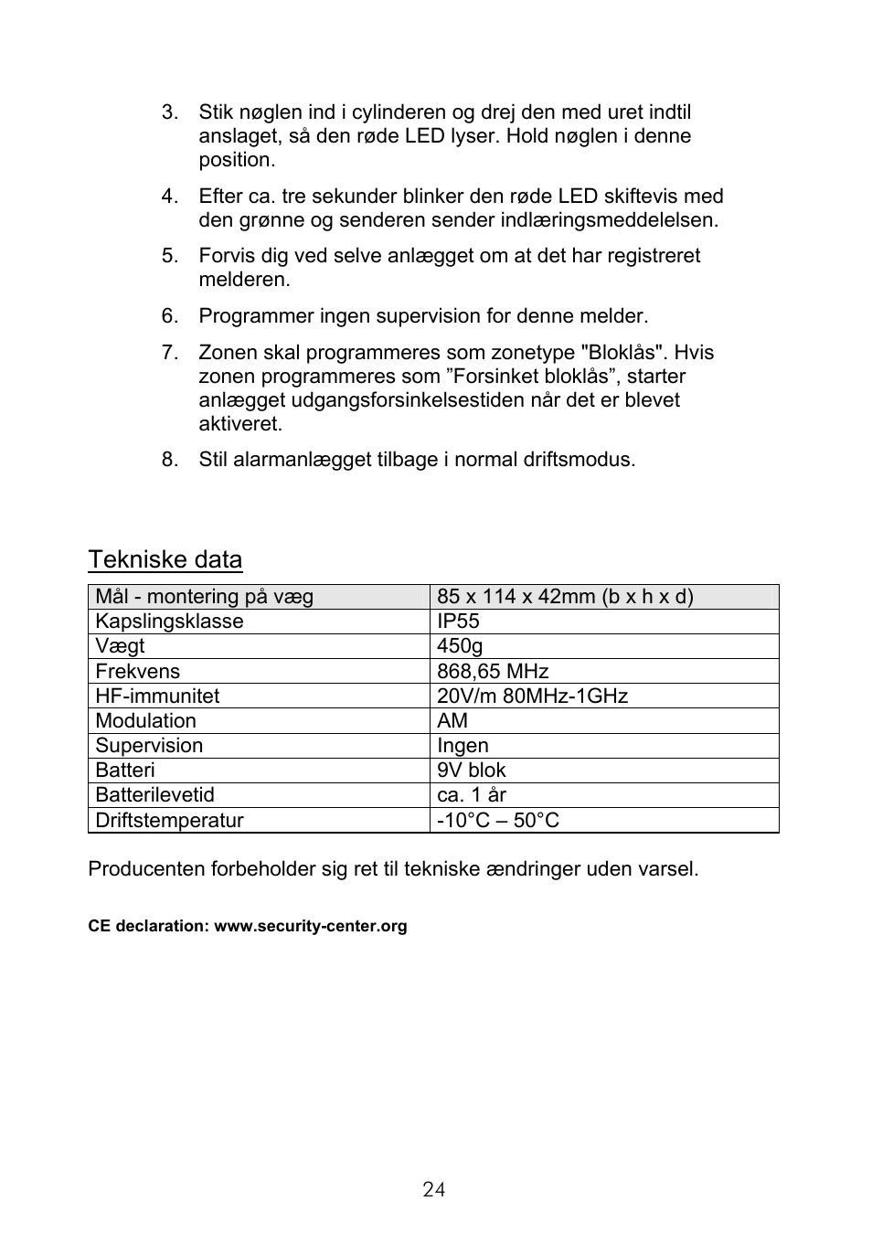 ABUS FU9075 Privest Wireless Key Switch User Manual | Page 24 / 24