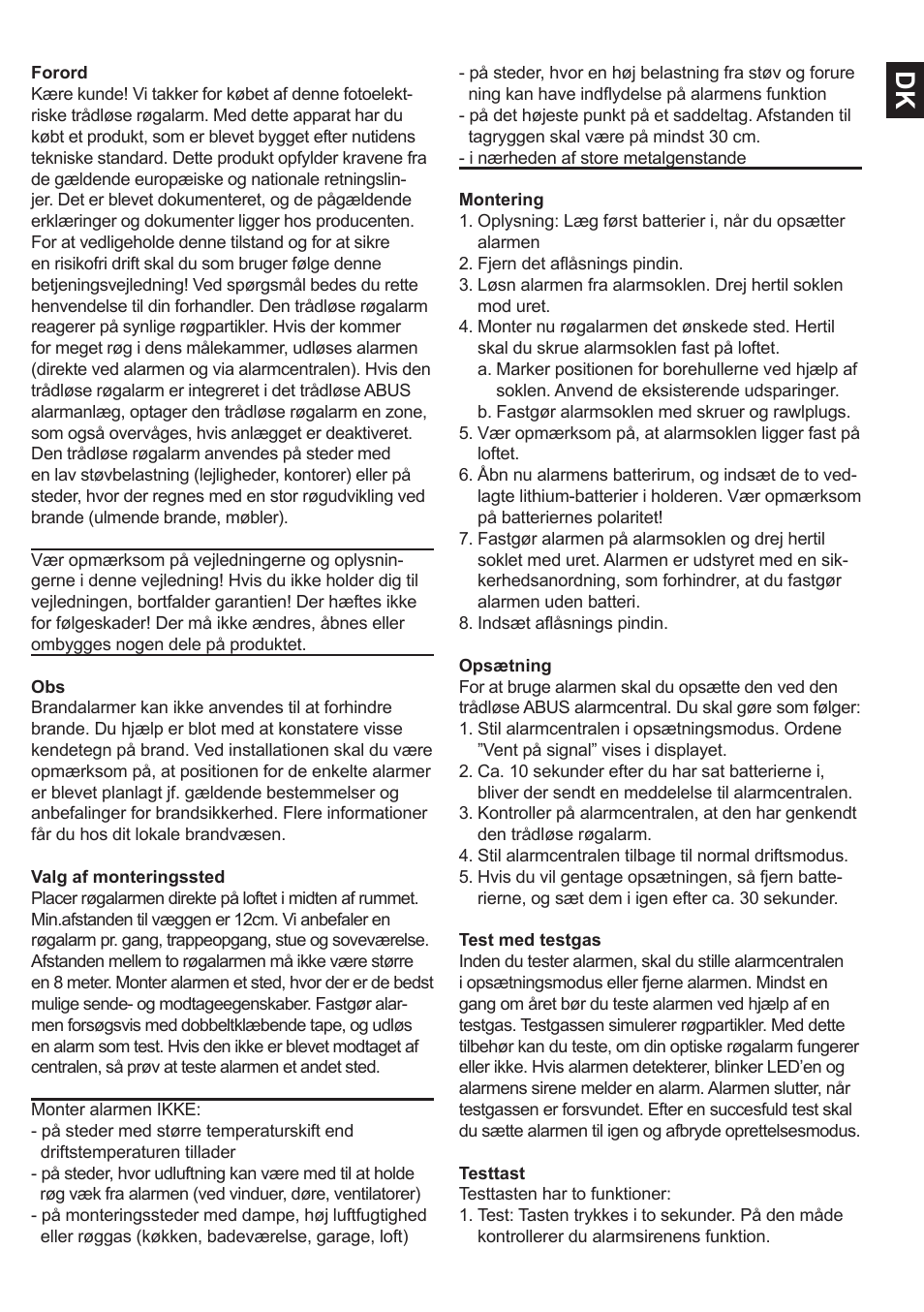 ABUS FU9035 Privest Wireless Smoke Detector User Manual | Page 11 / 12