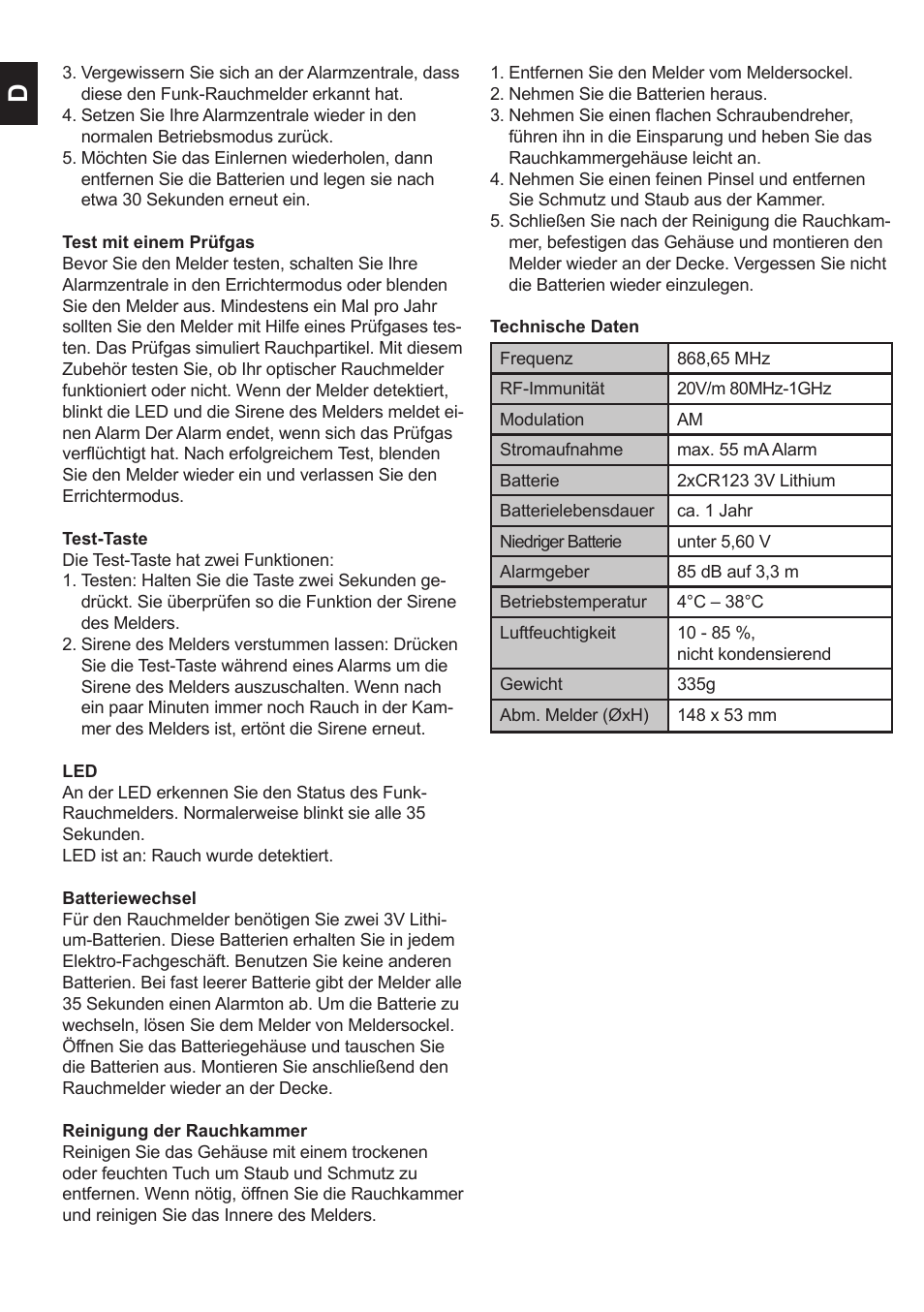 ABUS FU9035 Privest Wireless Smoke Detector User Manual | Page 4 / 12