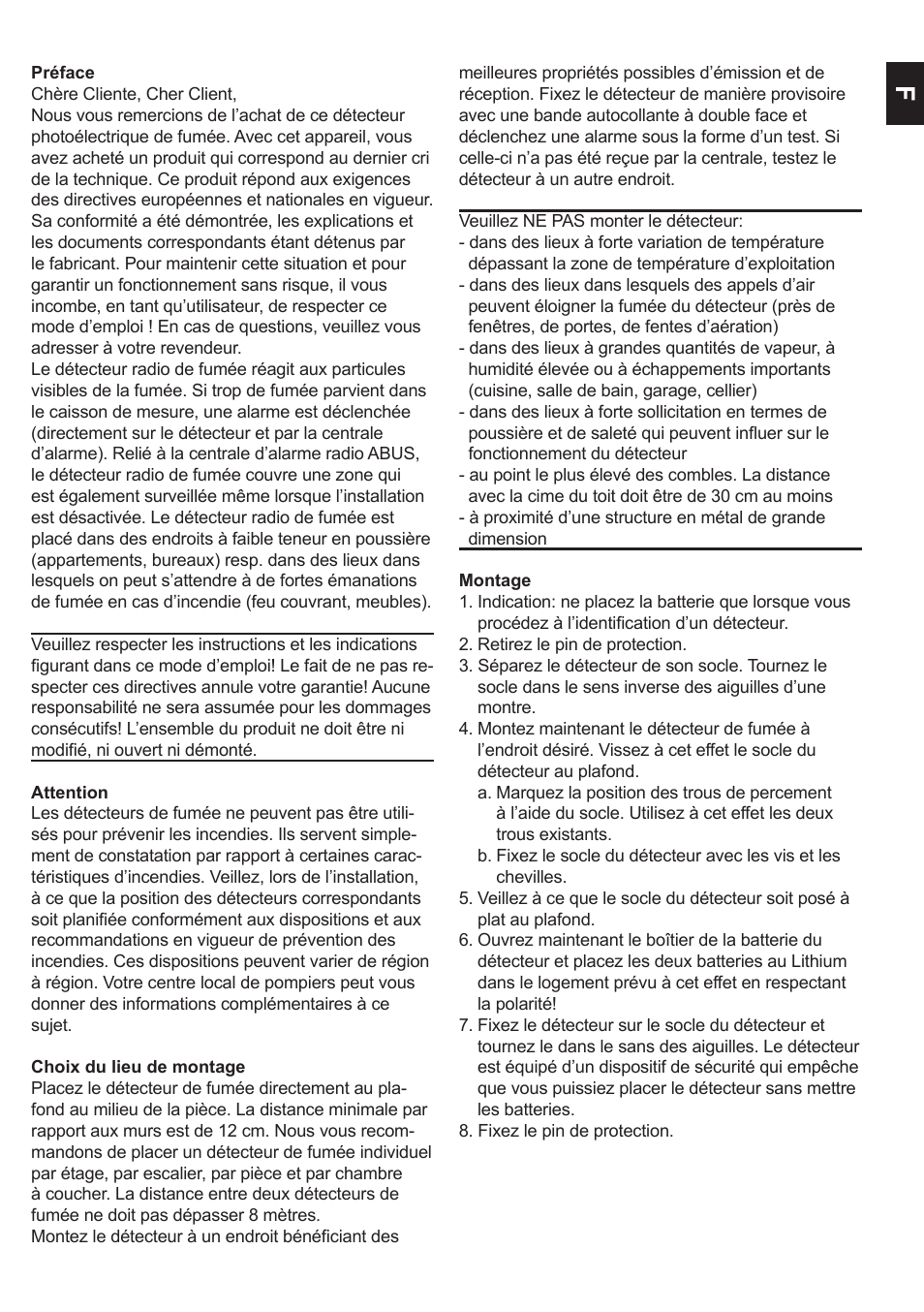 ABUS FU9035 Privest Wireless Smoke Detector User Manual | Page 7 / 12