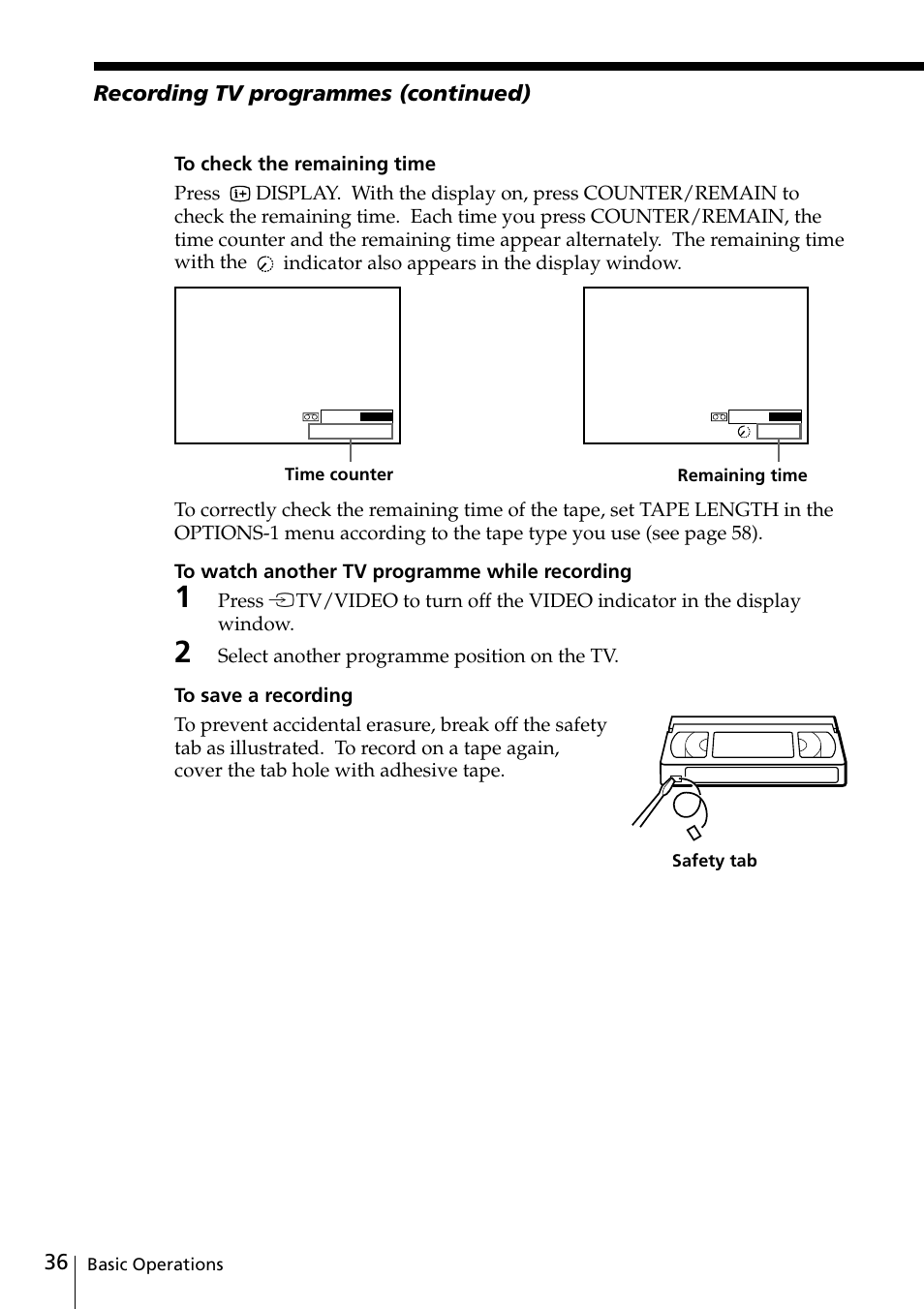 Sony SLV-SE20UX User Manual | Page 36 / 72