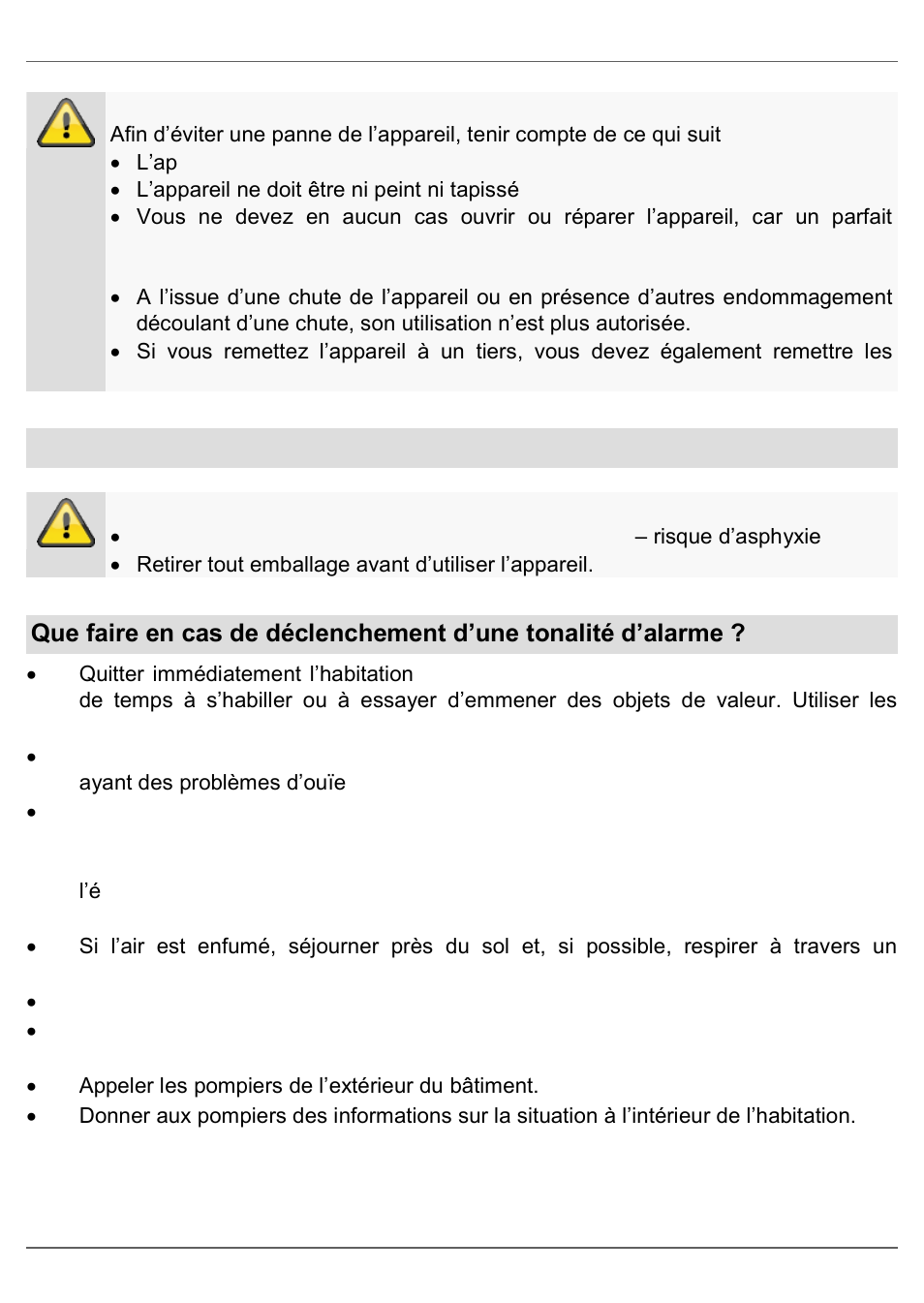 Consignes de sécurité, Avant la mise en service | ABUS HSRM11000 Smoke Detector, Lithium User Manual | Page 22 / 51