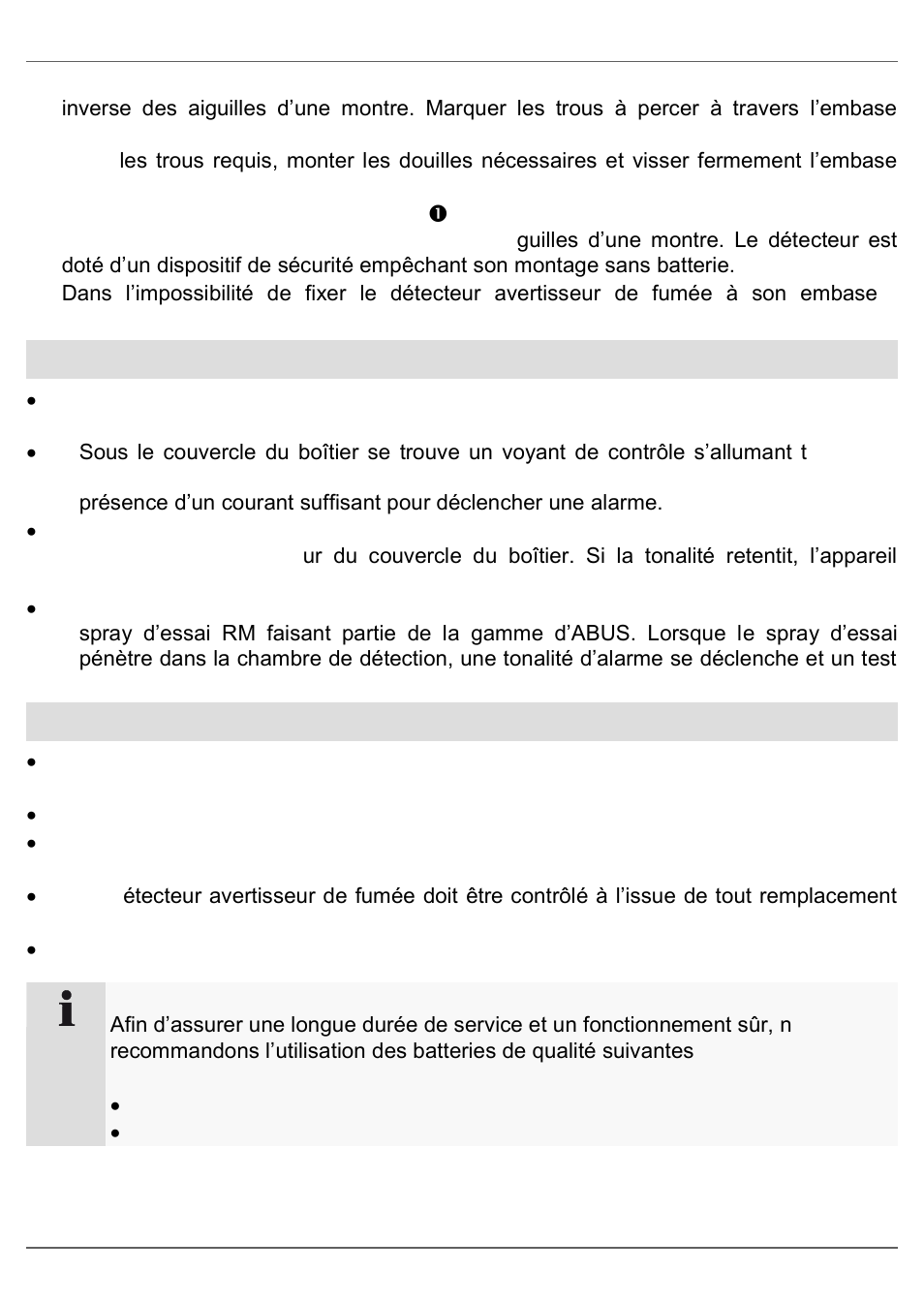 Mise en service, Remplacement de la batterie | ABUS HSRM11000 Smoke Detector, Lithium User Manual | Page 24 / 51
