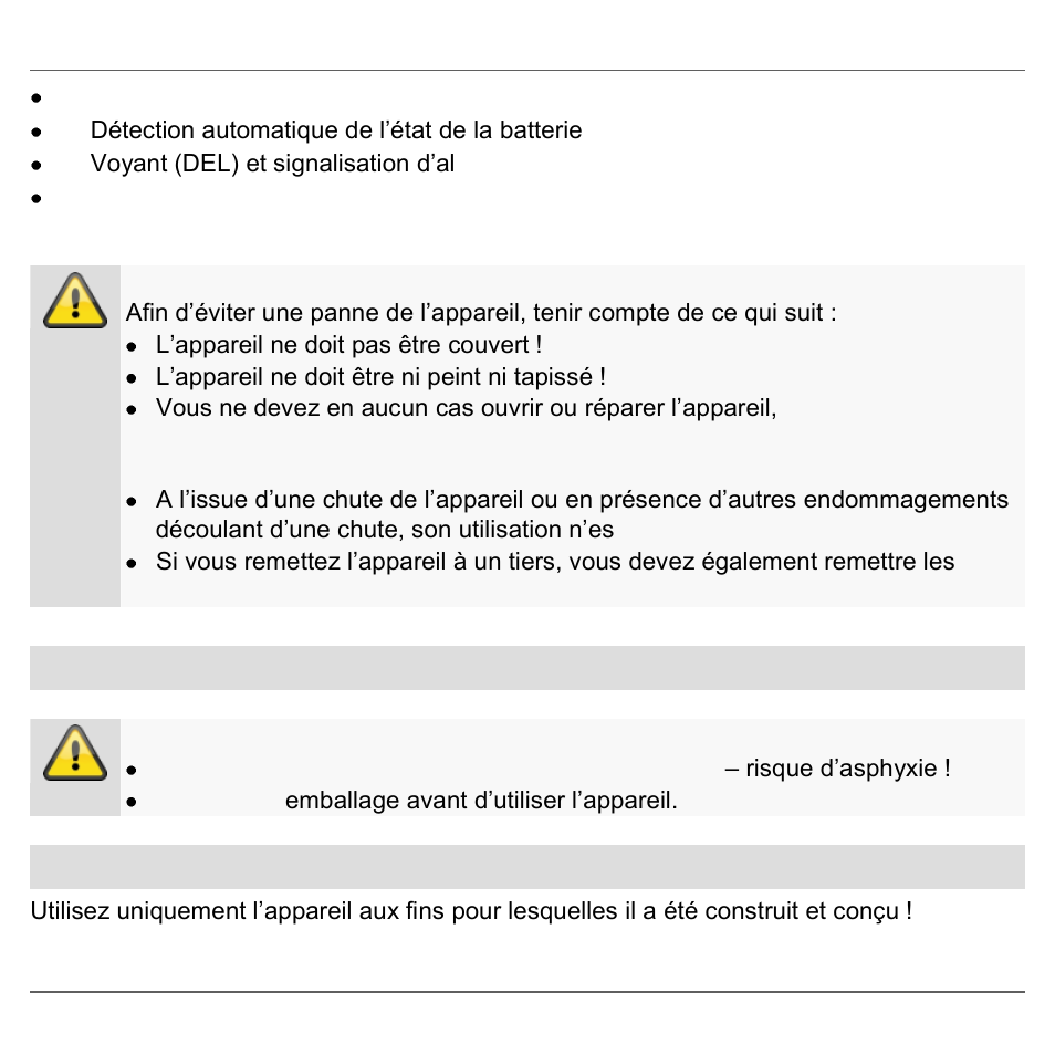 Consignes de sécurité, Avant la mise en service, Utilisation conforme | ABUS HSRM20000 wireless smoke alarm device User Manual | Page 46 / 123
