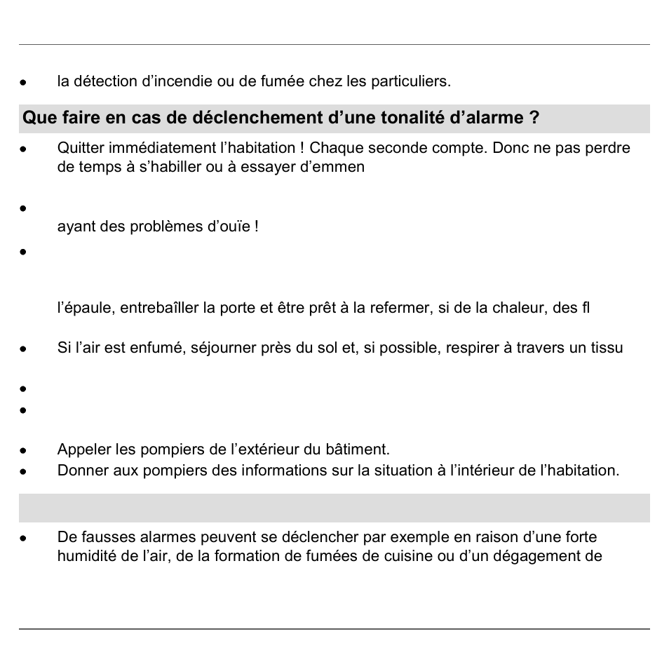 Consignes de sécurité, Que faire en cas de fausse alarme | ABUS HSRM20000 wireless smoke alarm device User Manual | Page 47 / 123