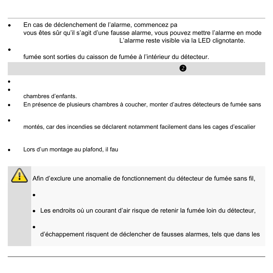 Mise en service, Sites de montage recommandés, voir graphique | ABUS HSRM20000 wireless smoke alarm device User Manual | Page 48 / 123