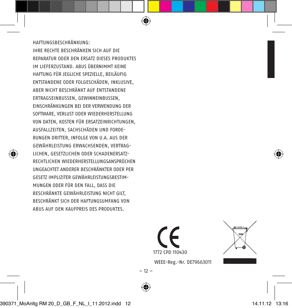 ABUS HSRM30000 Smoke and Heat Detector User Manual | Page 12 / 64