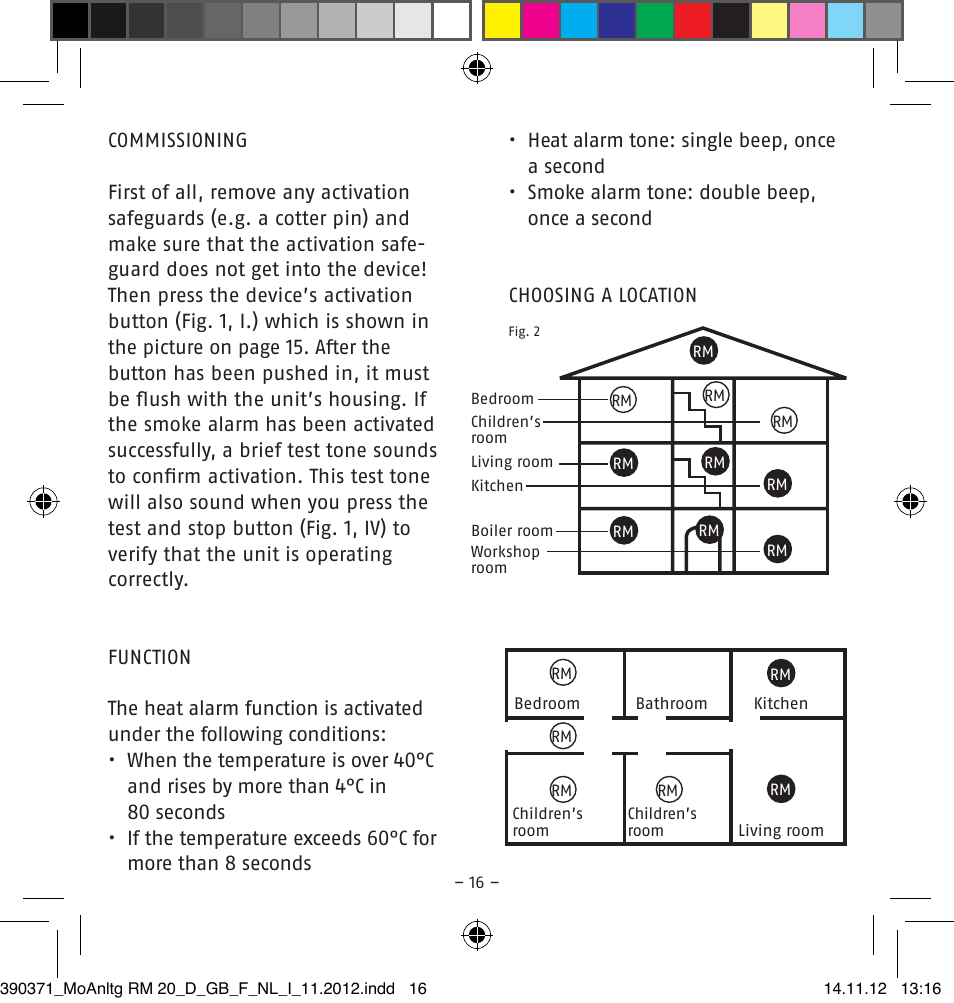 ABUS HSRM30000 Smoke and Heat Detector User Manual | Page 16 / 64