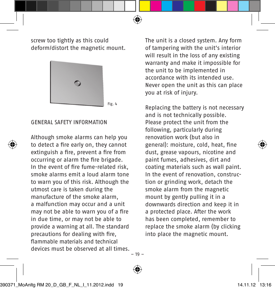 ABUS HSRM30000 Smoke and Heat Detector User Manual | Page 19 / 64