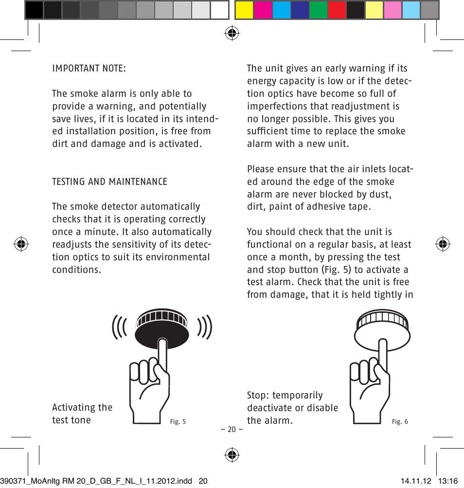ABUS HSRM30000 Smoke and Heat Detector User Manual | Page 20 / 64