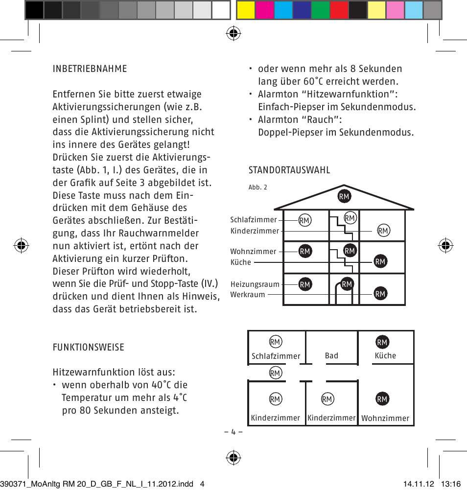 ABUS HSRM30000 Smoke and Heat Detector User Manual | Page 4 / 64