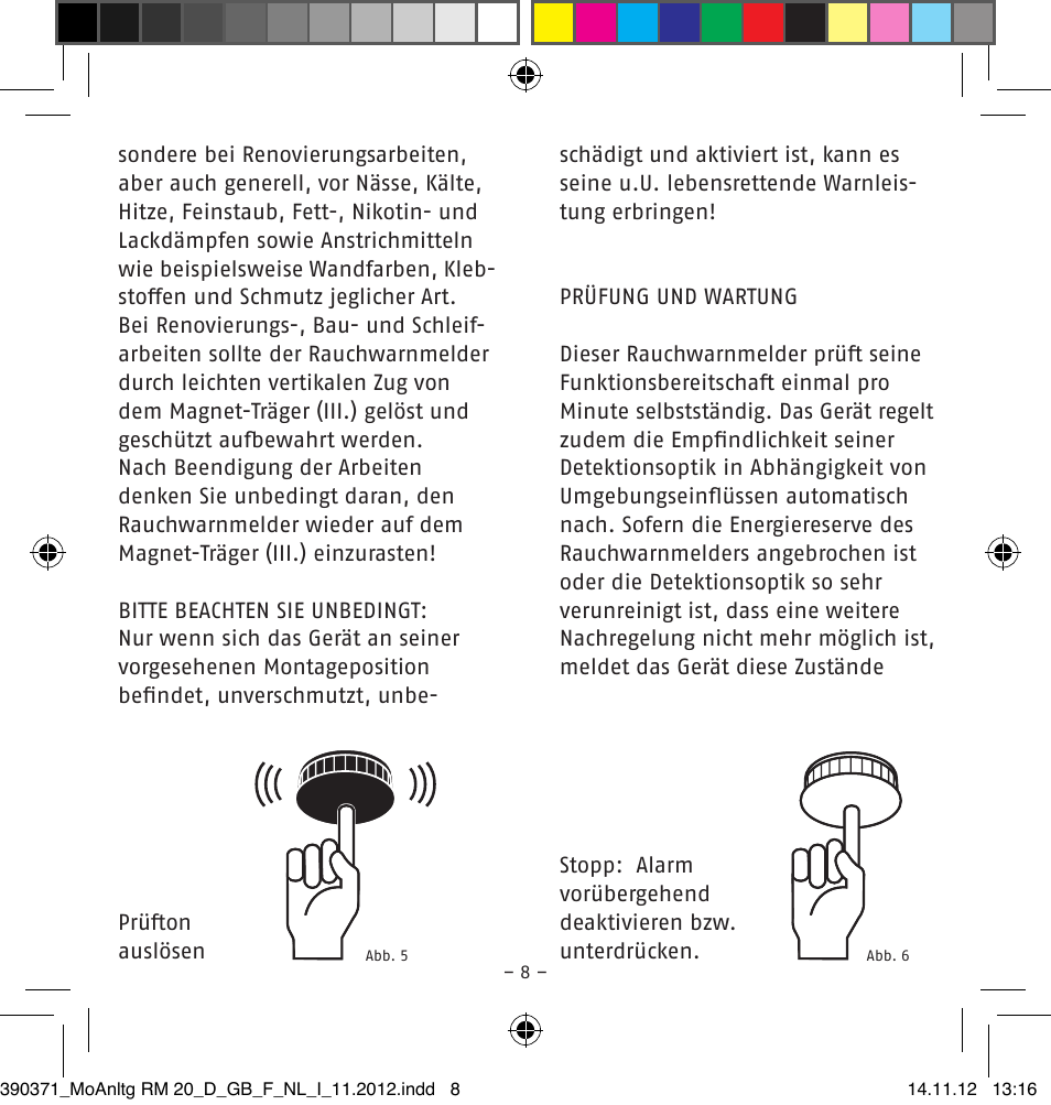 ABUS HSRM30000 Smoke and Heat Detector User Manual | Page 8 / 64