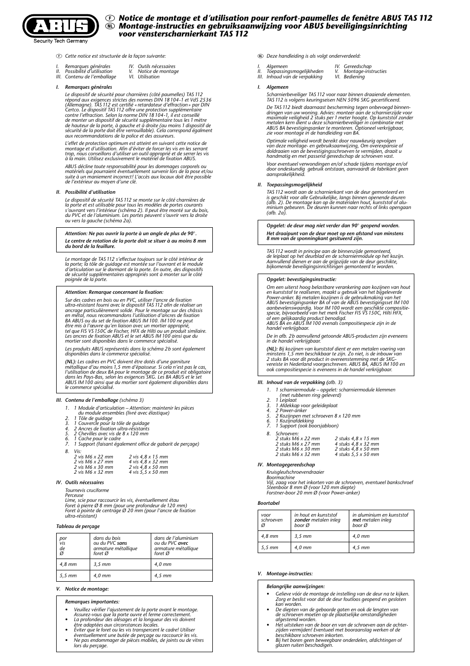 ABUS TAS 112 User Manual | Page 3 / 8