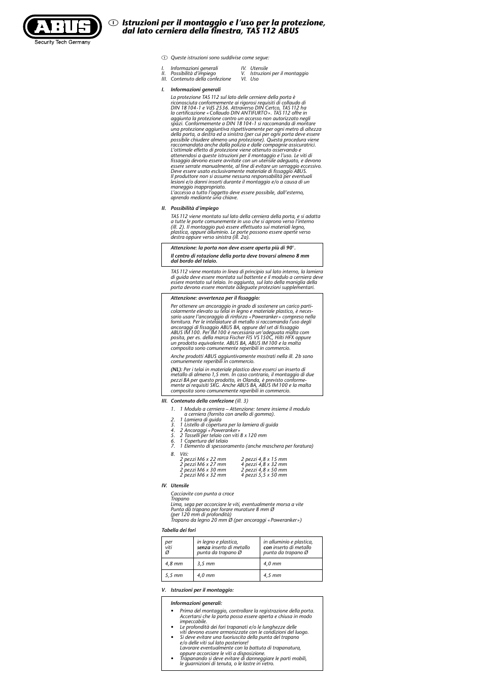 ABUS TAS 112 User Manual | Page 4 / 8