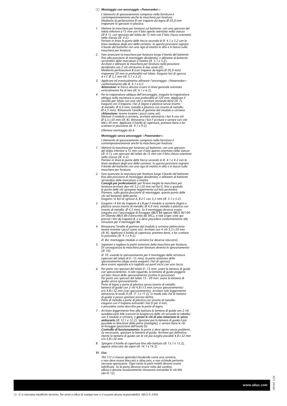 ABUS TAS 112 User Manual | Page 8 / 8