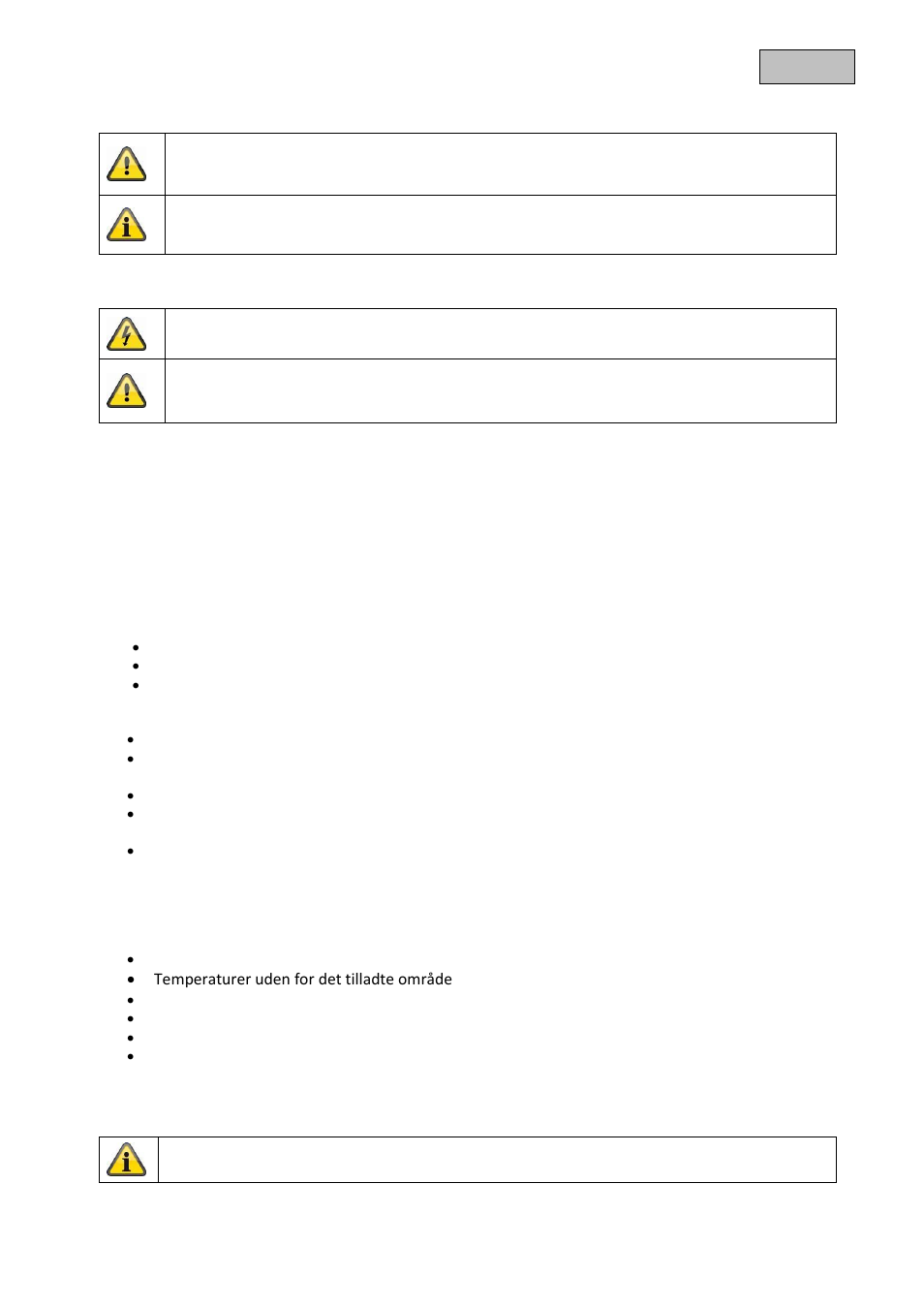 Dansk | ABUS TVAC80000B Digital Door Viewer HD User Manual | Page 27 / 48