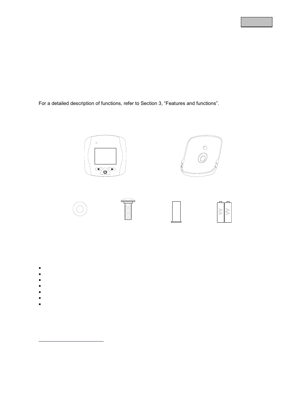 Intended use, Scope of delivery, Features and functions | ABUS TVAC80000B Digital Door Viewer HD User Manual | Page 7 / 48