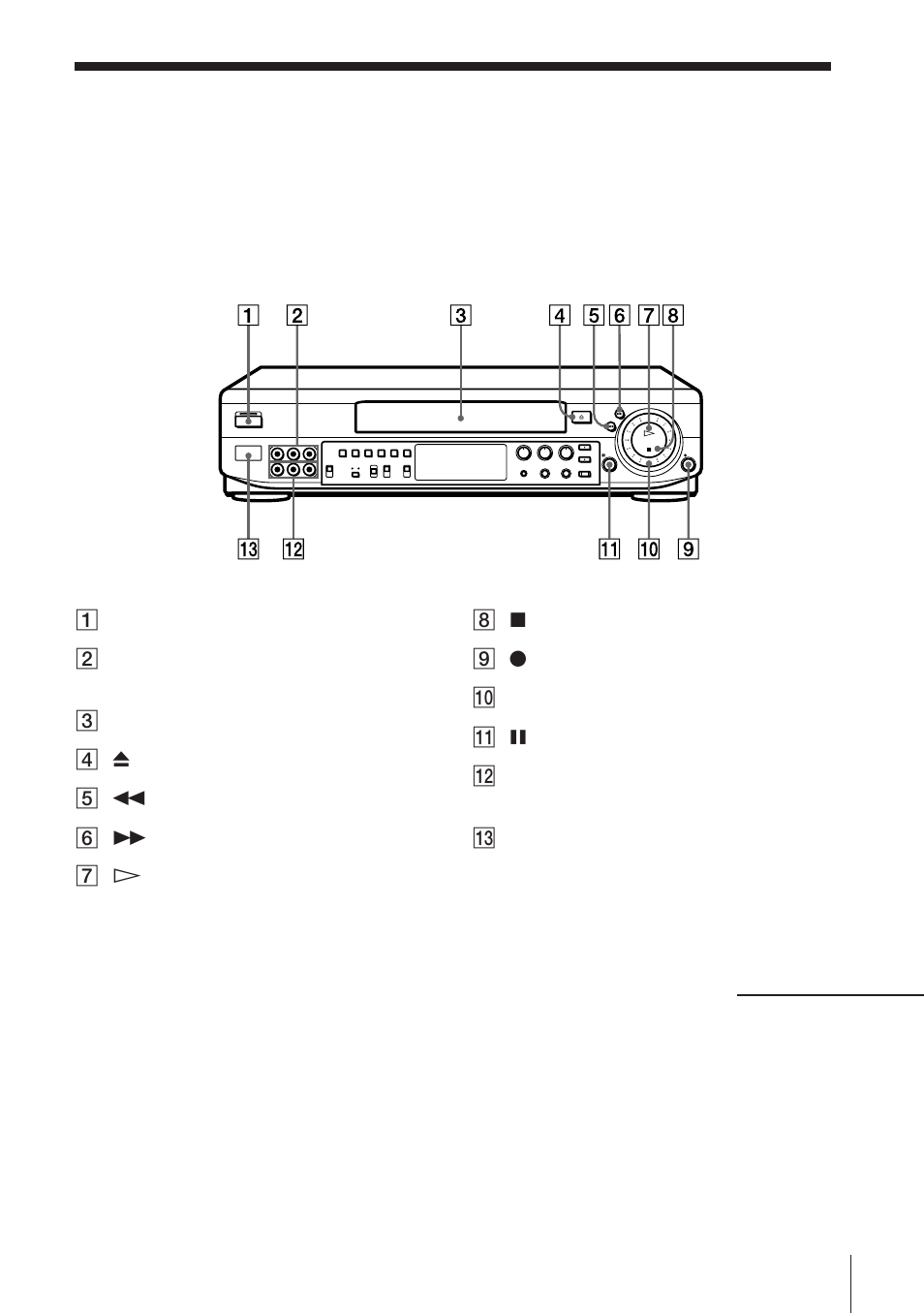 Index to parts and controls, Front panel | Sony SLV-KH7ME User Manual | Page 43 / 48