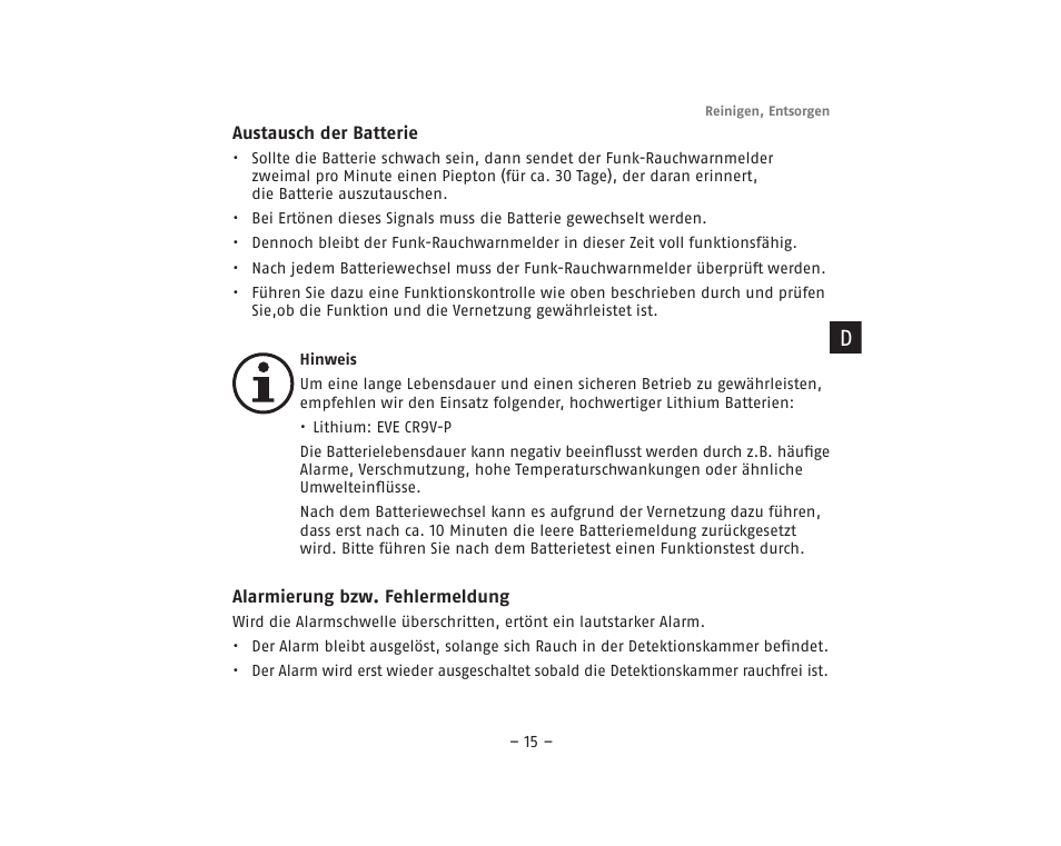 ABUS RM40Li VdS Smoke Detector User Manual | Page 15 / 120