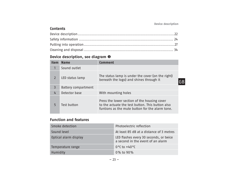 ABUS RM40Li VdS Smoke Detector User Manual | Page 23 / 120