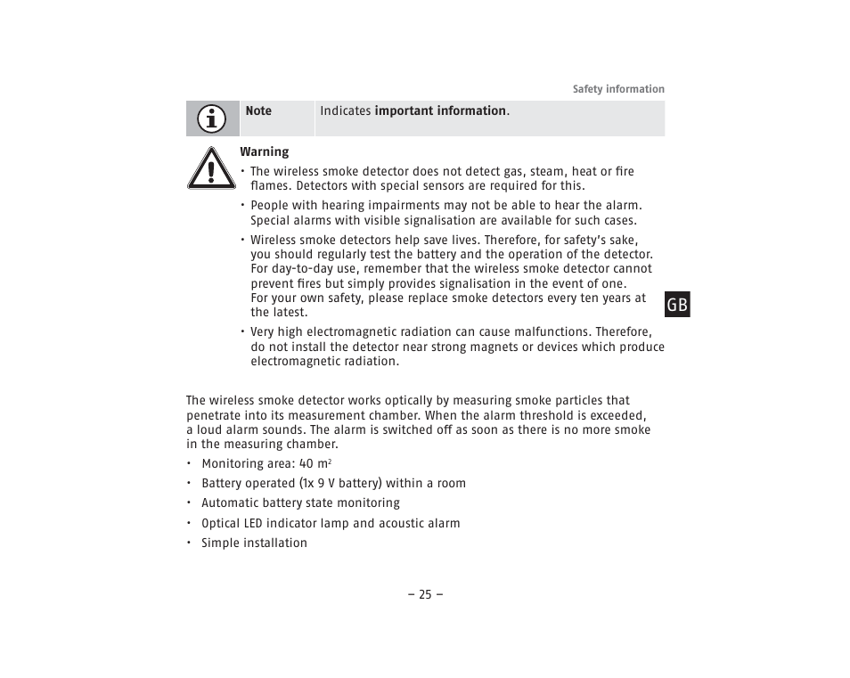 ABUS RM40Li VdS Smoke Detector User Manual | Page 25 / 120