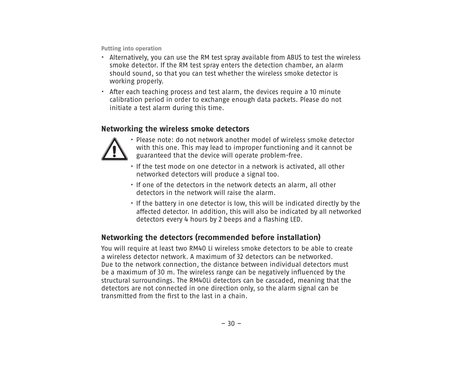 ABUS RM40Li VdS Smoke Detector User Manual | Page 30 / 120