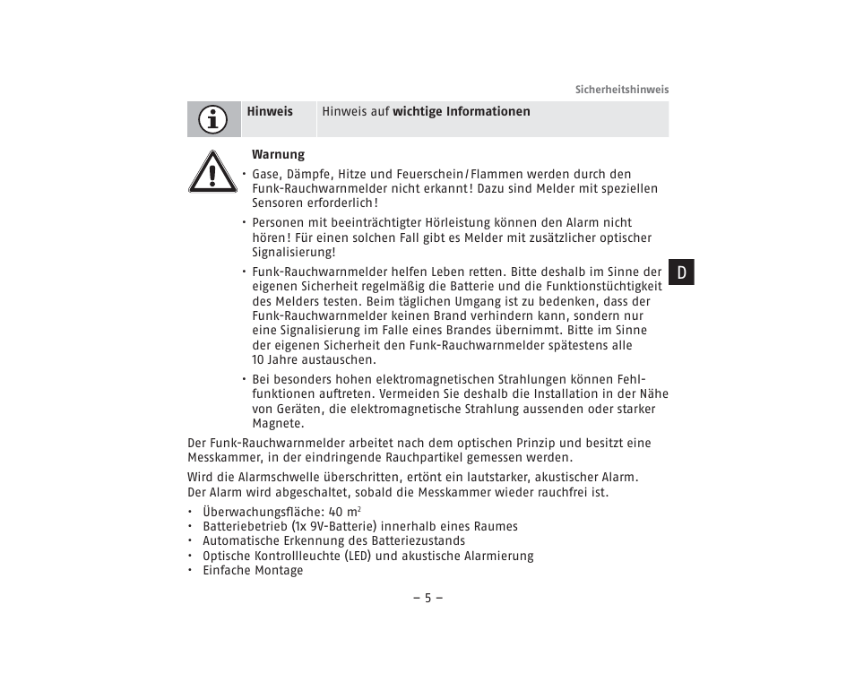 ABUS RM40Li VdS Smoke Detector User Manual | Page 5 / 120