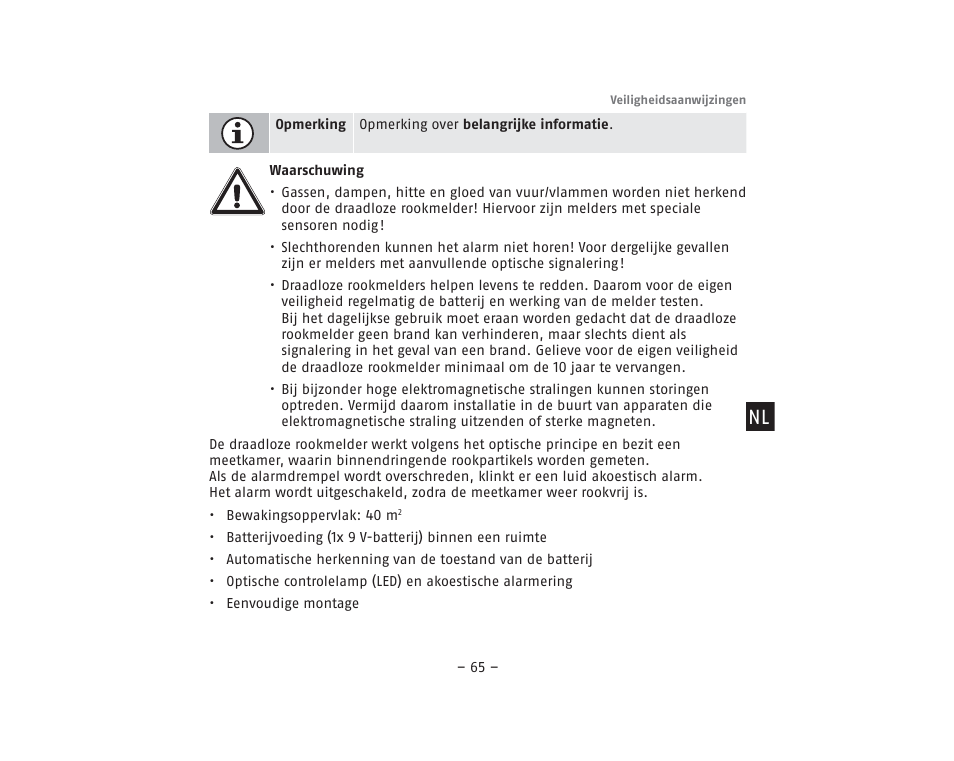 ABUS RM40Li VdS Smoke Detector User Manual | Page 65 / 120