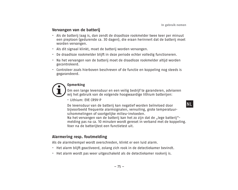 ABUS RM40Li VdS Smoke Detector User Manual | Page 75 / 120