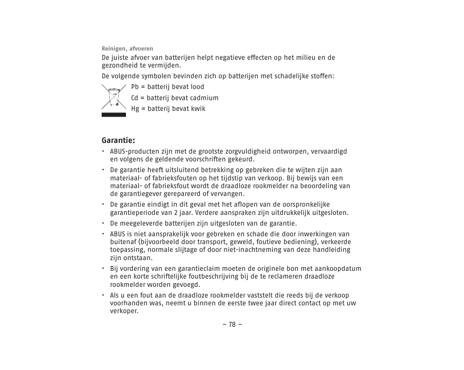 ABUS RM40Li VdS Smoke Detector User Manual | Page 78 / 120