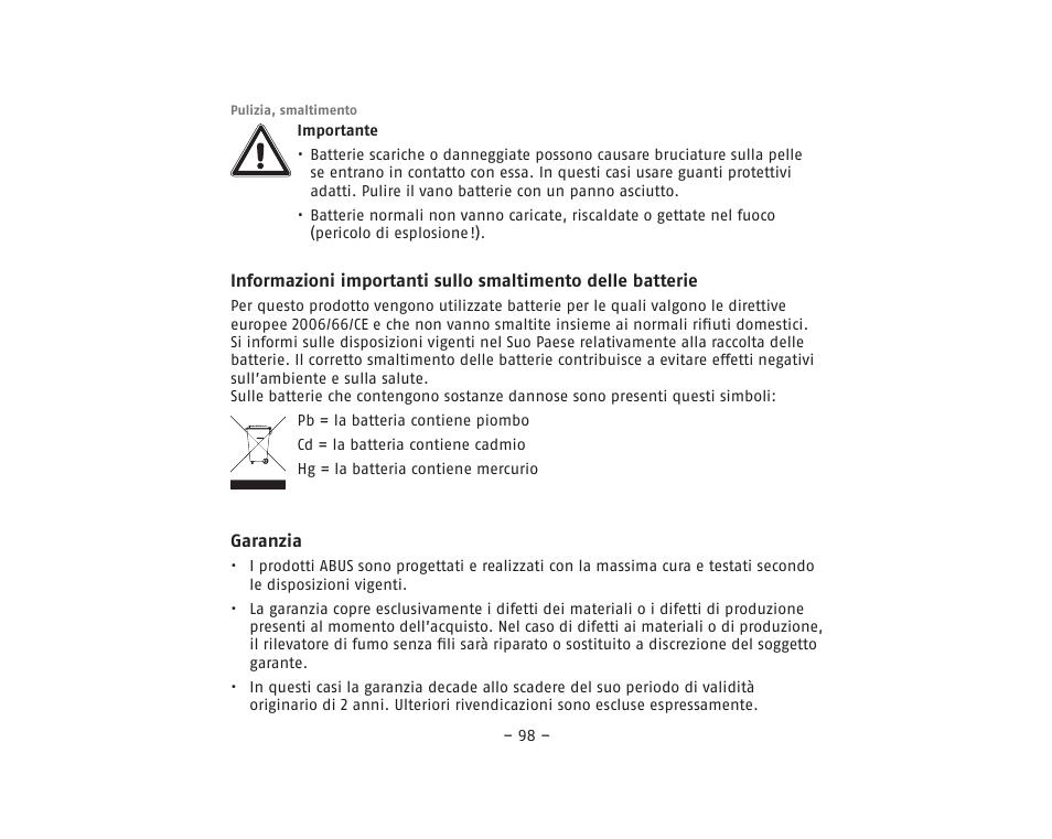ABUS RM40Li VdS Smoke Detector User Manual | Page 98 / 120