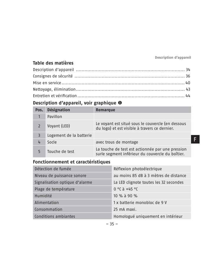ABUS RM15 VdS Smoke Sensor User Manual | Page 35 / 80