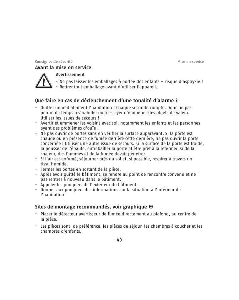 ABUS RM15 VdS Smoke Sensor User Manual | Page 40 / 80