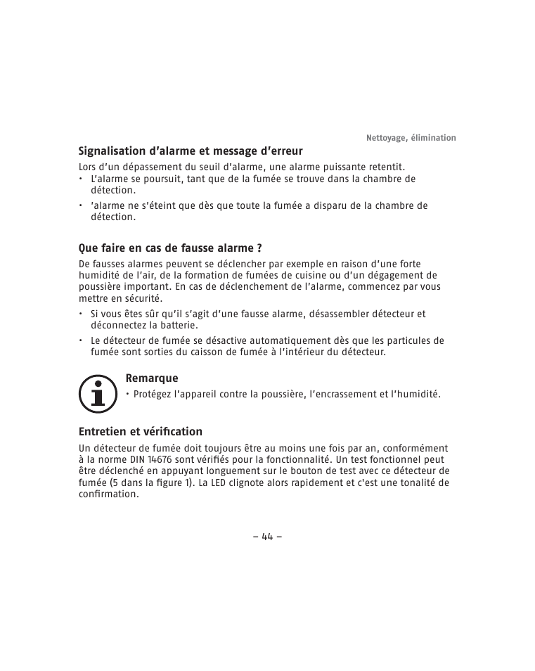 ABUS RM15 VdS Smoke Sensor User Manual | Page 44 / 80