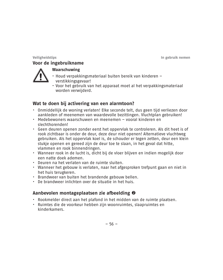 ABUS RM15 VdS Smoke Sensor User Manual | Page 56 / 80