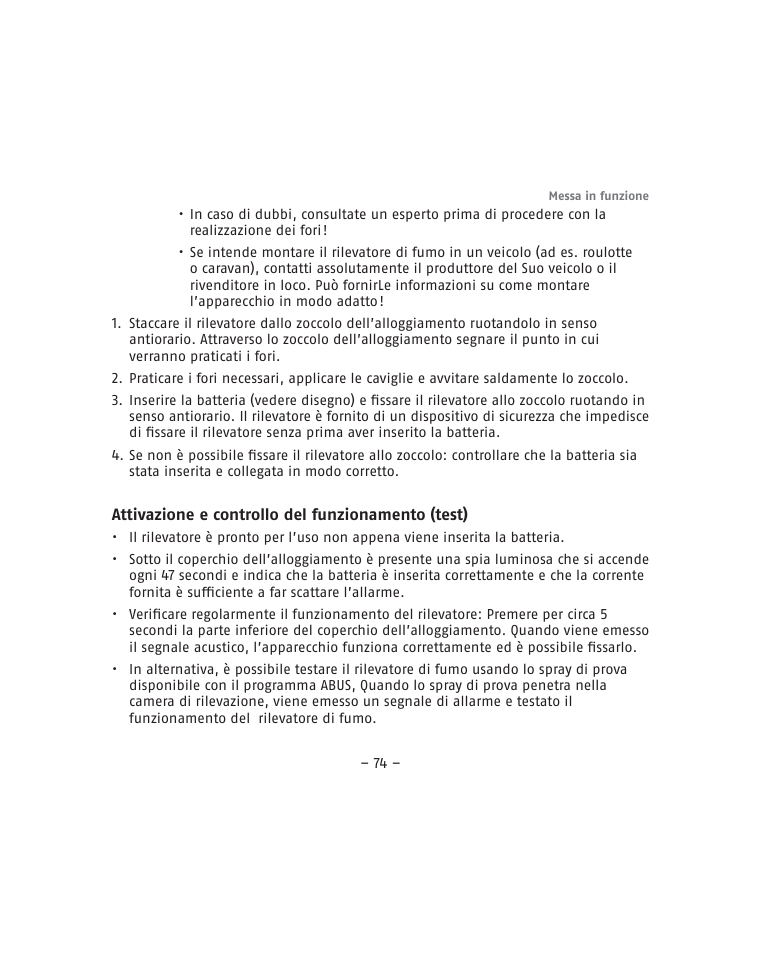 ABUS RM15 VdS Smoke Sensor User Manual | Page 74 / 80
