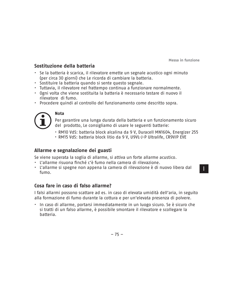 ABUS RM15 VdS Smoke Sensor User Manual | Page 75 / 80