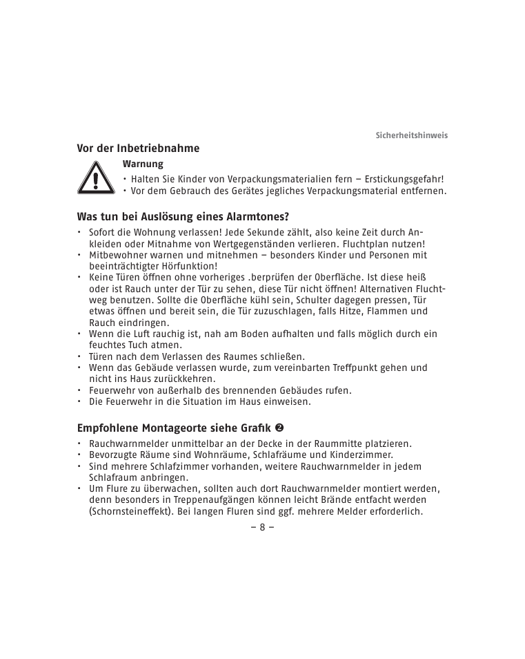 ABUS RM15 VdS Smoke Sensor User Manual | Page 8 / 80