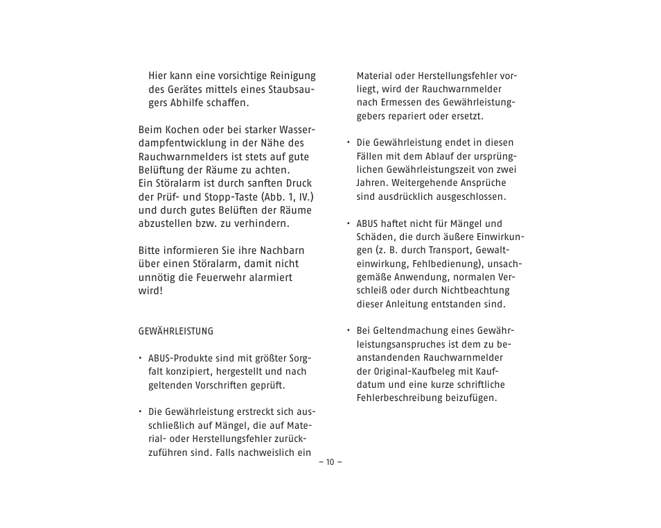 ABUS RM20 Li Smoke Sensor User Manual | Page 10 / 64