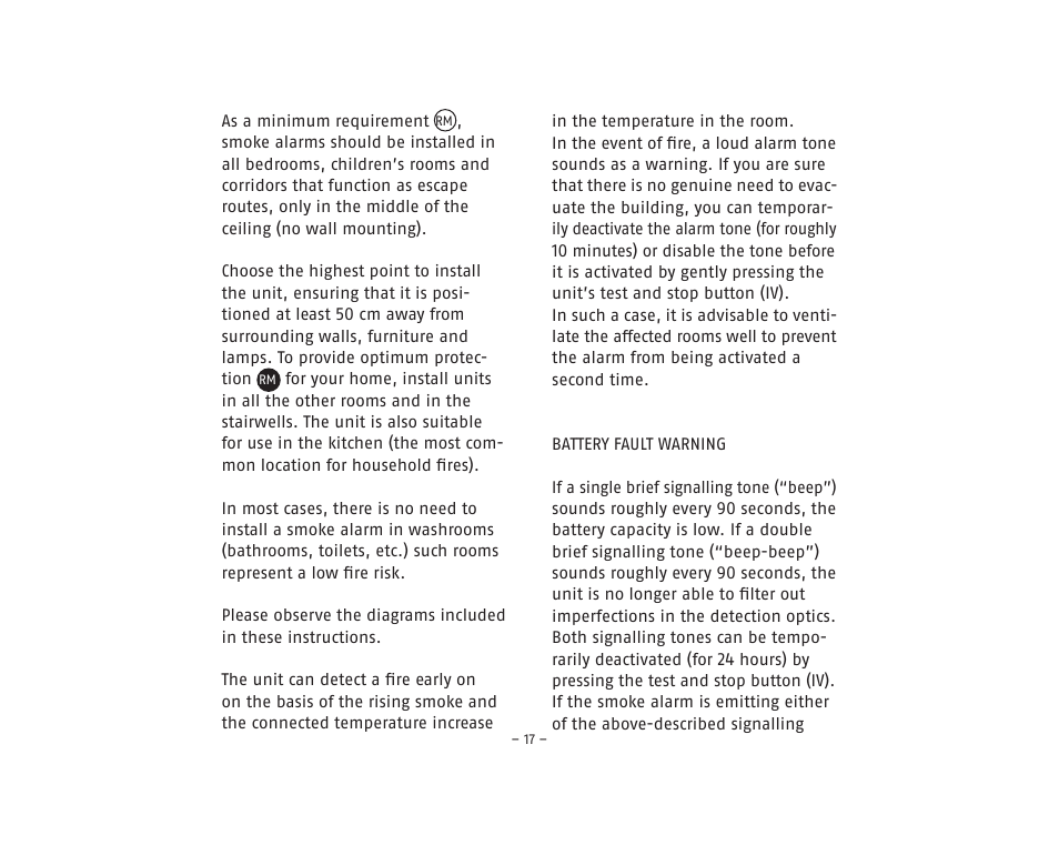 ABUS RM20 Li Smoke Sensor User Manual | Page 17 / 64