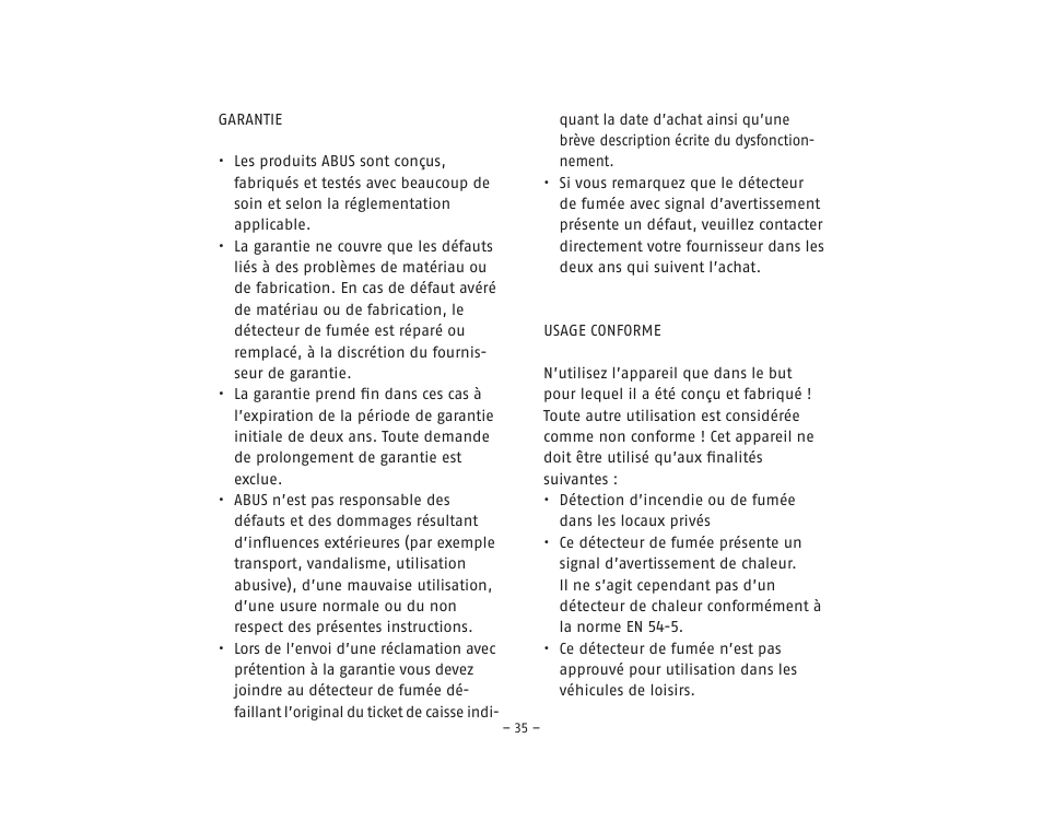 ABUS RM20 Li Smoke Sensor User Manual | Page 35 / 64