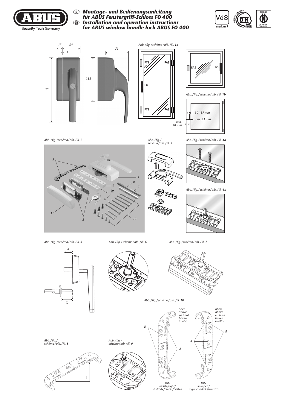 ABUS FO 400 User Manual | 7 pages