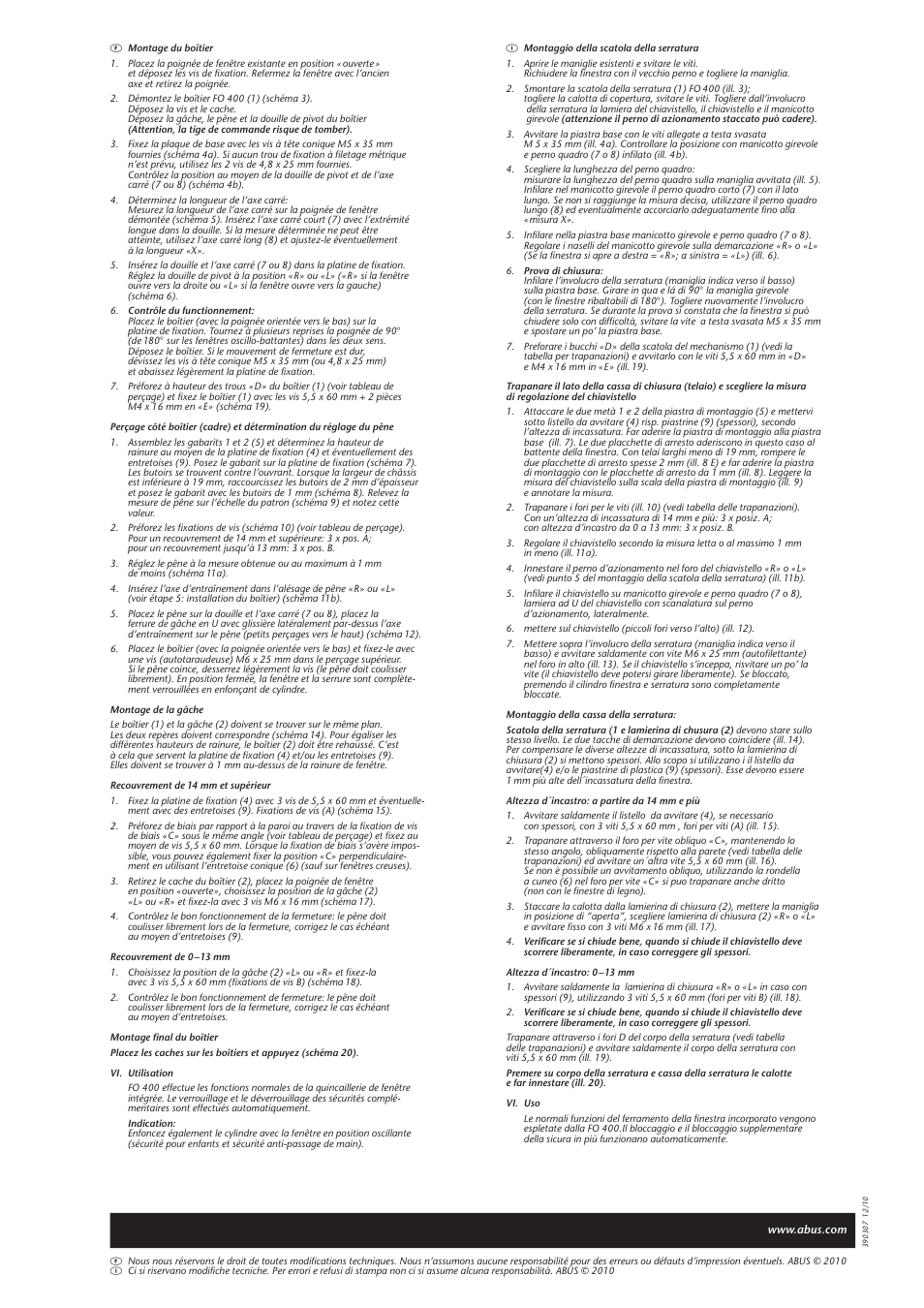 ABUS FO 400 User Manual | Page 7 / 7