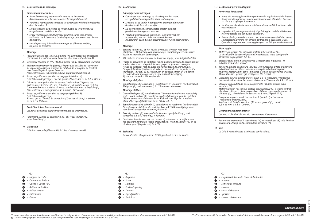 ABUS DF 88 User Manual | Page 4 / 4